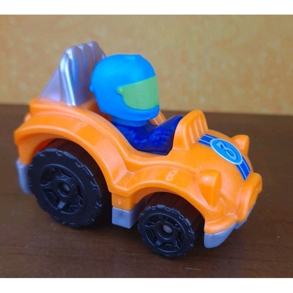 Mattel Little People Wheelies Orange Race Car / Dune Buggy  2019